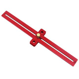 Aluminum Alloy Metric Line Scribe Ruler Positioning Measuring Ruler Woodworking Marking T-Ruler Tool Crossed Ruler T type Scribe
