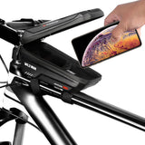 Waterproof Mountain Bicycle Touch Screen Front Frame Storage Bags MTB Bike Top Tube Hard Shell Pannier Pouch Cycling Equipment
