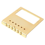 6 Roller Saddle 6 String Humbucker Guitar Bridge for Tele Telecaster Guitar (Gold)