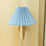 Xianfan 2021 Japanese Vintage soiled wood wall lamp with pleat cloth lampshade for kitchen living room retro bedside lighting