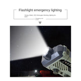 2000Mah Emergency Weather Radio With Solar Charging, Hand Crank And Battery Power, Portable Radio With Flashlight