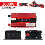 6000W Outdoor Inverter LCD Display Power Converter DC 12V /24V to AC 110v Auto 3000W 4000W Self-driving Tour Inverter