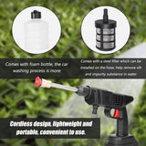 18V Cordless High Pressure Car Washer Gun Tool Portable Vehicle Cleaning Machine Automobile Washer with Foam Bottle Car Washer