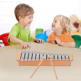 13-Note Glockenspiel Portable Aluminum Piano Xylophone with Wooden Sticks Percussion Instrument Musical Instrument