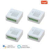 16A Tuya Wifi Mini DIY Smart Switch Led Light Smart Life Push Module Support 2 Way Voice Relay Timer Work With Google Home Alexa