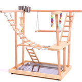 Bird Perches Nest Play Stand Gym Parrot Playpen Playstand Swing Bridge Wood Climb Ladders Wooden Conures Parakeet Macaw African