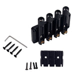 4 String Bass Guitar Bridge Headless Tailpiece with String Locks and Screws for Guitar Bass