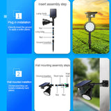 18LED outdoor sensor auto Solar Lampe Licht control Scheinwerfer Rasen Wasserdichte Panel Power Einstellbare Flut Lampe weiGa