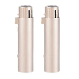 2pcs Microphone Connector 3-Pin XLR Male To Female Socket Audio Microphone Extension Adapter Connectors