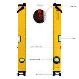 High Precisio Laser Level Ruler Red line 360° Adjustable Horizontal And Vertical Laser level 180mm Red Beam Laser Infrared Level