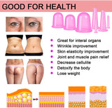 7pcs/Set Silicone Anti Cellulite Cup Vacuum therapy Body Pain Relief Massage Jars Anti Cellulite Manual Suction cup Cupping kits