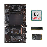 BTC Mining Motherboard X79 H61 5X PCI-E 8X Support 3060 3070 3080 GPU with E5 2630 RECC 4GB DDR3 Memory 120G SSD