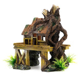 Aquarium Decoration Accessories Artificial Fish Reptile House Shelter Fish Tank Landscaping Resin Building Ornaments