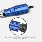 Rivet Gun Adapter for Electric Drill Cordless Riveting Tool with Wrench 100pcs Rivet Detachable 3/32'' 1/8'' 5/32'' 3/16'' Rivet