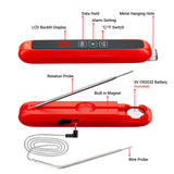 INKBIRD 2 in 1 Digital Meat Thermometer Kitchen Cooking Utensil Temperature Measuring BBQ Thermometer with Alarm Dual Probe Tool