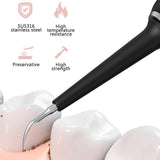 Household Electric Dental Calculus Remover Plaque Remover Tool Kit with Replacement Heads Mouth Mirror Personal Care