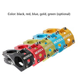 Bicycle Stem Wear-resistant MTB Bike Handlebar Stem 31.8mm Adjustable Aluminum Short Handlebar Stem Riser Fixed Bike Bar Stem