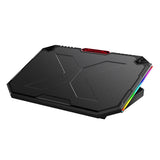 RGB Laptop Cooler 12-17 Inch 5 Fan Gaming Laptop Cooling Pad Dual USB Port Adjustable Laptop Stand Mute Cooling Fan