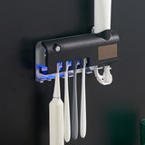 UV-Sterilizer Toothbrush Holder,Automatic Toothpaste Squeezers Dispenser for Toilet,Bathroom Accessories