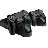 PS4/ PS4 Pro/ PS4 Slim Console Vertical Cooling Stand Controller Charging Base 2 Cooler 10 Games Storage for Sony Playstation 4