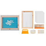 24x Silk Screen Frame, Screen Printing Set,Durable Safe Silk Screen Frame Mesh Printing Set Print Starter Tool Kit with Squeegee