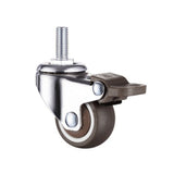 4Pcs Furniture Caster Wheels No Noise Swivel Soft Rubber Rollers with Thread Stem for Office Chair Cart Trolley Workbench 1inch