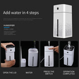 Humidifier USB Rechargeable Creative Mute Spray For Home Bedroom Dormitory Purify The Air Colorful Lights
