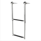 Marine 2 Steps Stainless Steel Boat Yacht Telescoping Ladder Deck Outboard Swim Platfrom
