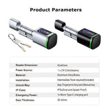 Tuya Bluetooth Smart Electronic Door Lock DIY Cylinder Core Fingerprint APP Keys IC Card Unlock for Home Hotels Security