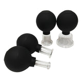 1 Set of 4pcs Vacuum Cupping Cups Back Body Massager Household Suction Vacuum Can (Brown)