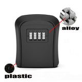Alloy plastic Key Lock Box Wall Mounted Key Safe Box Weatherproof 4 Digit Combination Key Storage Lock Box