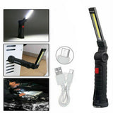 Rechargeable LED Work Light Magnetic Base Ultra Bright COB Flashlight Inspection Lamp for Car Repair, Home Using,Outdoor Camping