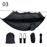 2 Person Portable Outdoor Camping Hammock with Mosquito Net High Strength Parachute Fabric Hanging Bed Hunting Sleeping Swing