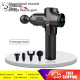 Massage Gun Deep Muscle Massager 30 Speeds LCD Touch Display Body Neck Massage Relaxation Slimming Shaping Pain Relief(US)