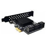 SATA III 6 Gbps Controller Expansion Controller ASM109X/SATA 3.0 Non-Raid Support 6 Ports with 6 SATA Cables