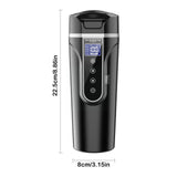 12V 24V Portable Car Heating Cup Stainless Steel Water Bottle Car LCD Temperature Warmer Display Mug Coffee Kettle V8W9