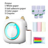 All in One C23 Portable Thermal Printer Machine Wireless Mini Pocket Printer BT Connection 203DPI for Kids Study Work Office