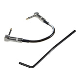 12 Inches 6.3mm Guitar Patch Cable &amp; Direct Insertion Style Electric Guitar Tremolo Arm Whammy Bar - Chrome - Black