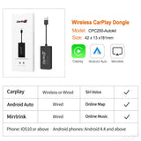 Carlinkit Wired &amp;amp; Wireless Carplay Android Auto Dongle Tablet Android Radio Screen Smartlink Mirrorlink iOS 14 Music Siri Video