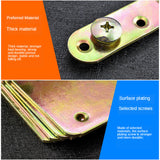 4pcs/set Cold Rolled Steel Bed Bracket Wood Board Connector Thicken Heavy Fixed Bed Corner Hinge Furniture Hardware Accessories