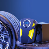 Hot New Smart Portable Air Compressor Electric Wireless LED Tyres Inflatable Air Pump Rechargeable Inflator for Car Bike Tyres