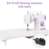 INNE Electric Sewing Machine Mini Small Portable Multifunctional Household Pedal Handmade Repair With Night Light For Beginners