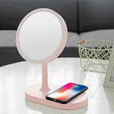 Multifunctional Makeup Mirror Table Lamp Night Light Adjustable Brightness Fill Light Mirror Wireless Charging Desktop Mirror