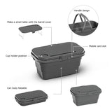 Multifunctional Folding Bucket Camping Basket Portable Outdoor Travel Beach BBQ Picnic Basket Food Fruit Water Car Storage Box
