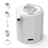 3 In 1 Air Pump Air Compressor and Lantern USB Pocket Pump Inflator Pump with 5 Nozzles for Air Mattress Vacuum Storage Bag