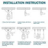 Ceiling Hook Hanging Chair Swing Spring 360° Rotatable Ceiling Hook 450KG Swing Suspension Hook For Punching Bag Yoga,Et
