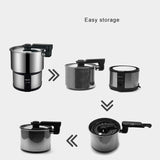 110-240V Mini Multicooker 450W Electric Skillet Split Stainless Steel Hot Pot Electric Cooker Portable Travel Cooking Pot