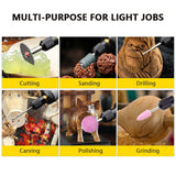 Cordless Rotary Tool 3.7V Li-Ion Power 5 Variable Speed USB Charging for Light-Duty Crafting Polishing Waxing Drilling Engraver