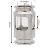 1.5"TC Compact Sight Glass 50.5mm 1.35"ID 3.5"OAL Stainless Steel 316 Sanitary Sight Glass Tri Clover Type Homebrew Hardware