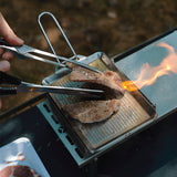 2-IN-1 Camping Frying Pan Stewing Pan Set with Storage Bag Outdoor Pot Frypan for Hiking Camping Backpacking Fishing